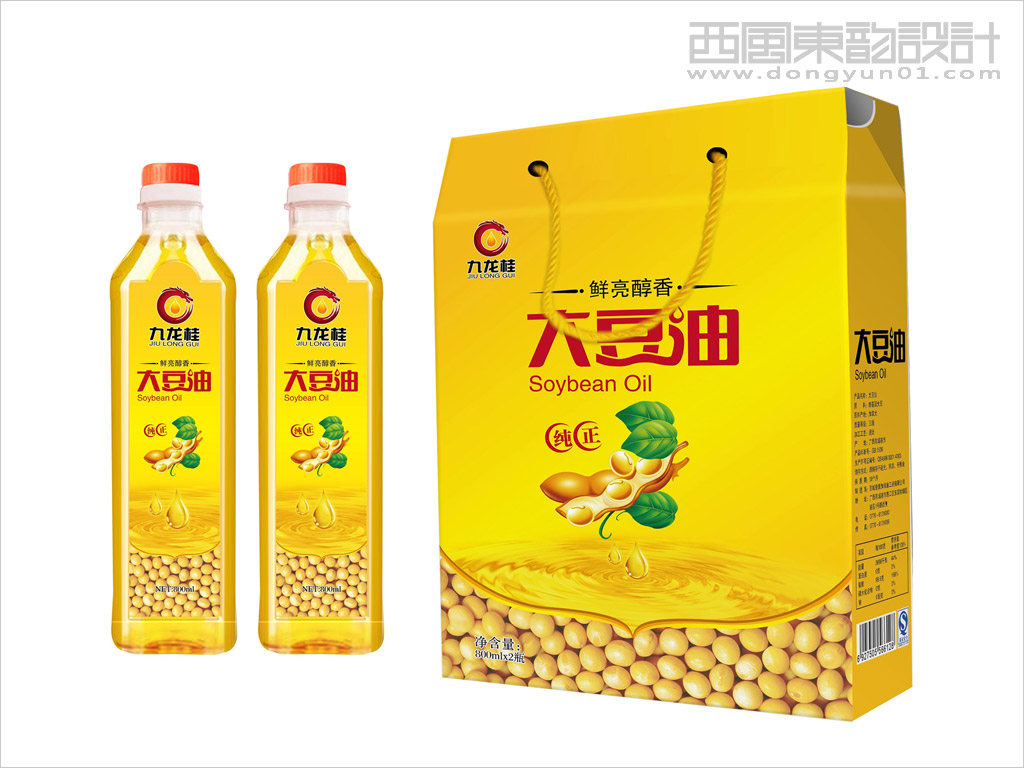 澳加糧油工業(yè)有限公司大豆油禮盒包裝設(shè)計(jì)、大豆油瓶簽設(shè)計(jì)