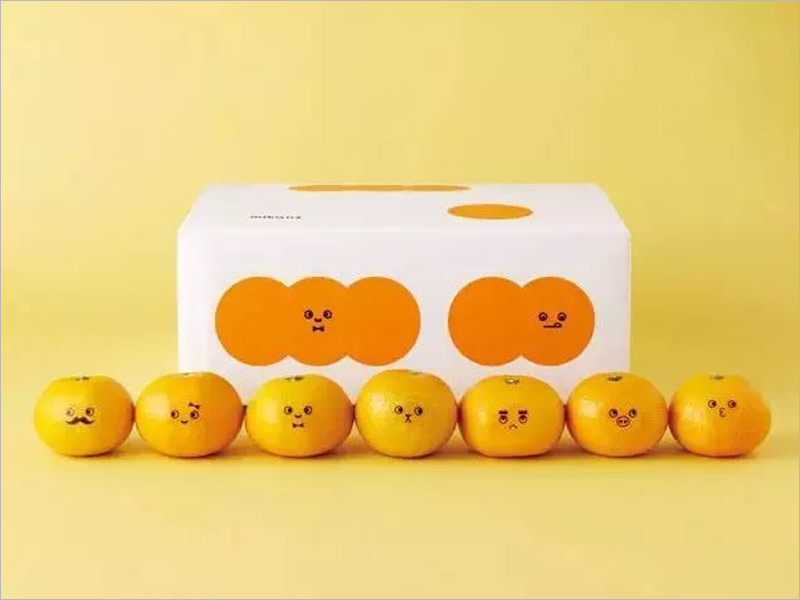 日本桔子紙盒包裝設(shè)計(jì)，俏皮可愛