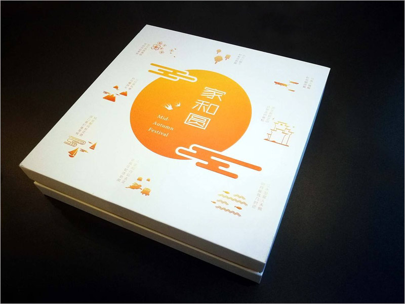 家和園月餅包裝設計，清新淡雅的傳統(tǒng)風格設計