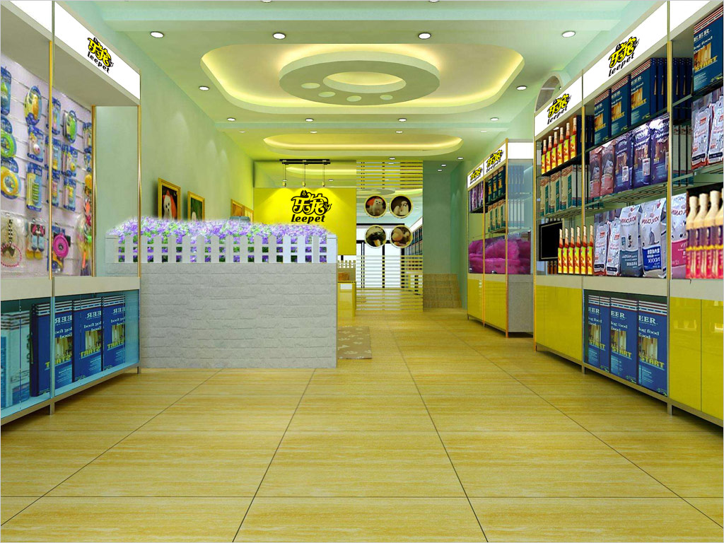 樂寵寵物用品店連鎖機(jī)構(gòu)logo設(shè)計之店面設(shè)計