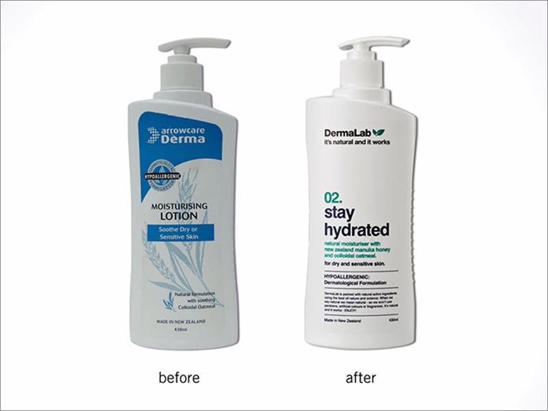 澳大利亞DermaLab護(hù)膚品包裝設(shè)計(jì)前后對比圖