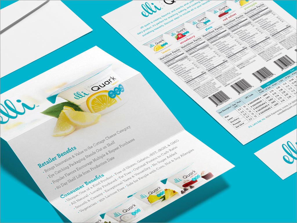 德國(guó)elli Quark 酸奶制品產(chǎn)品折頁設(shè)計(jì)