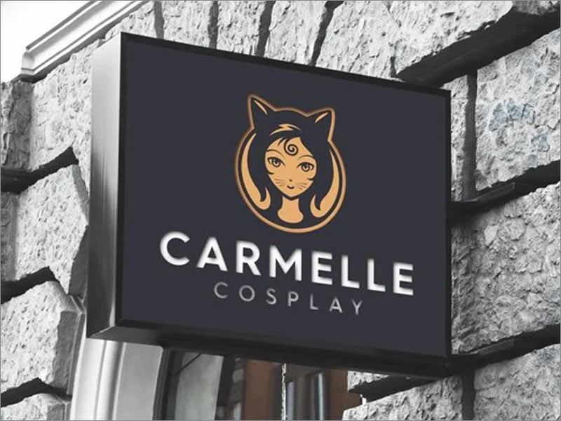 Cosplay商店的動漫吉祥物標志設(shè)計
