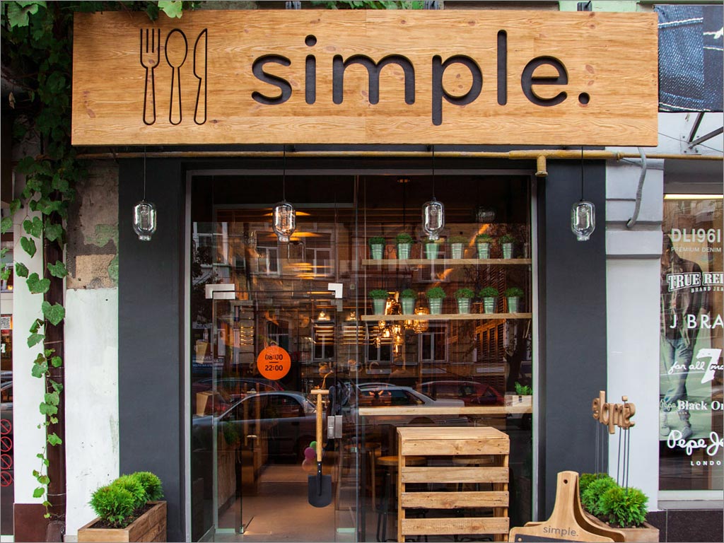 simple快餐廳店面門(mén)頭設(shè)計(jì)