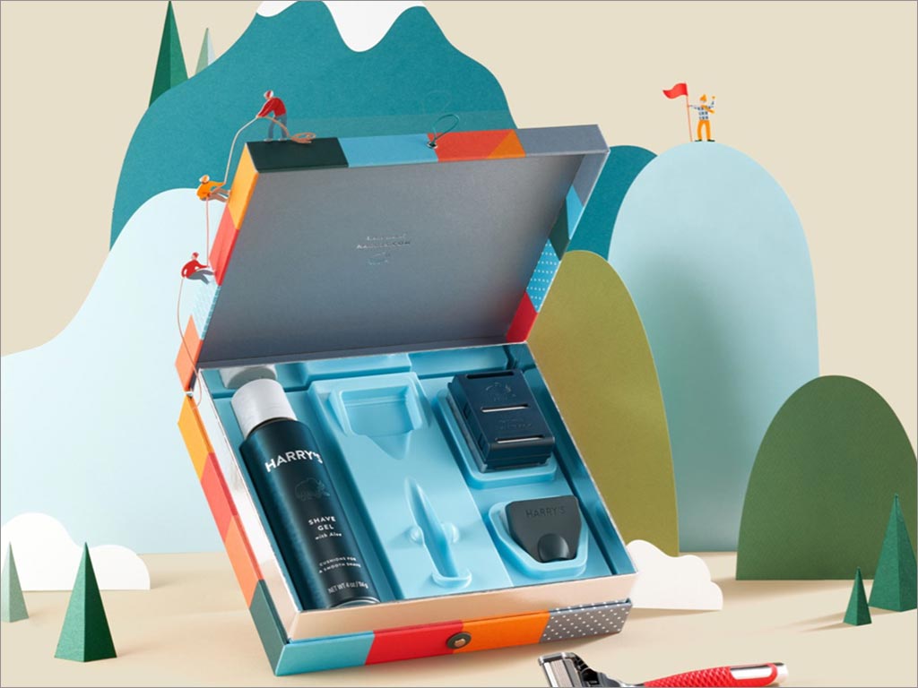 Harry’s男士剃須工具洗護(hù)套裝禮品盒包裝設(shè)計