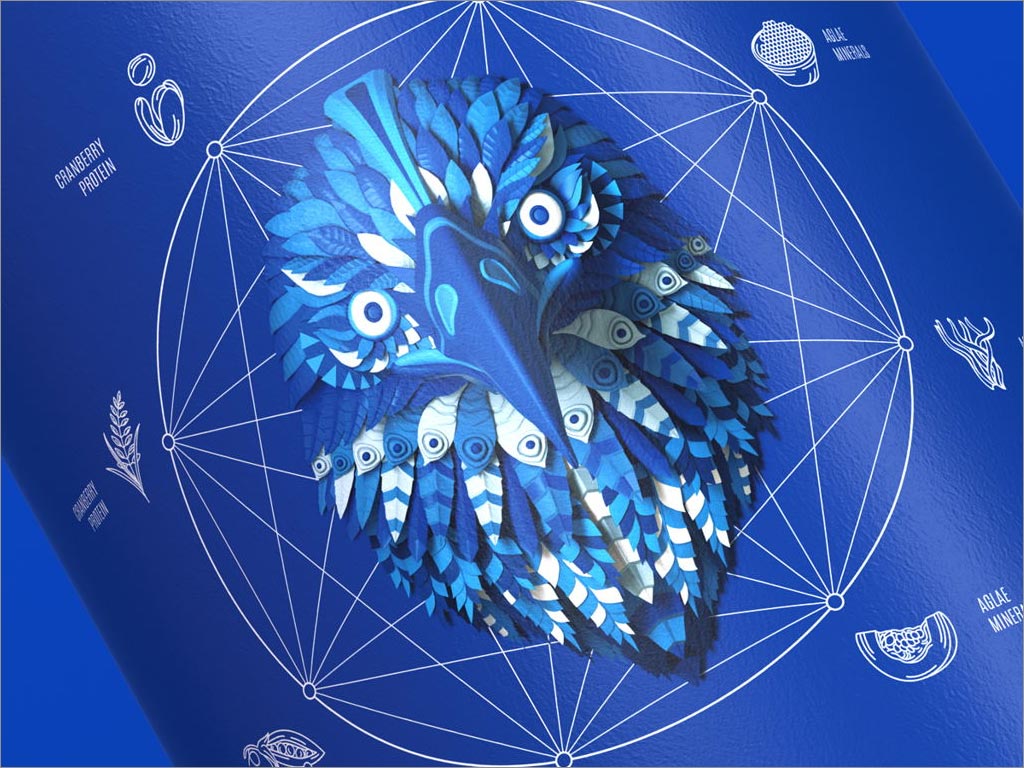 美國(guó)Birdman植物蛋白粉保健品包裝設(shè)計(jì)之局部細(xì)節(jié)特寫(xiě)