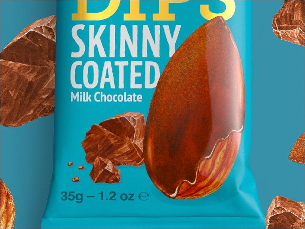 英國(guó)Mighty Fine杏仁蘸醬休閑零食包裝設(shè)計(jì)具體特寫