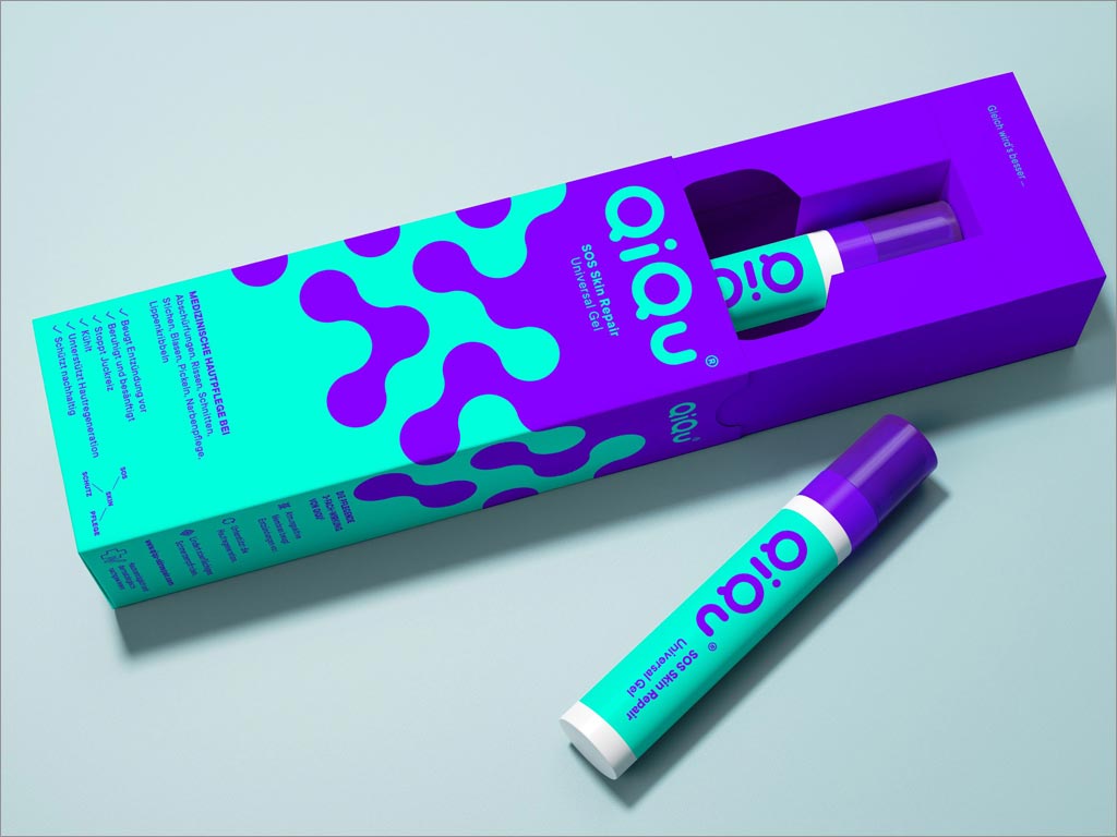 德國QiQu皮膚修復(fù)通用凝膠藥品包裝設(shè)計