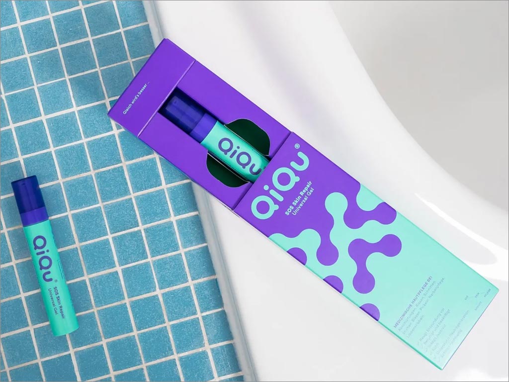 德國QiQu皮膚修復(fù)通用凝膠藥品包裝設(shè)計實(shí)物照片