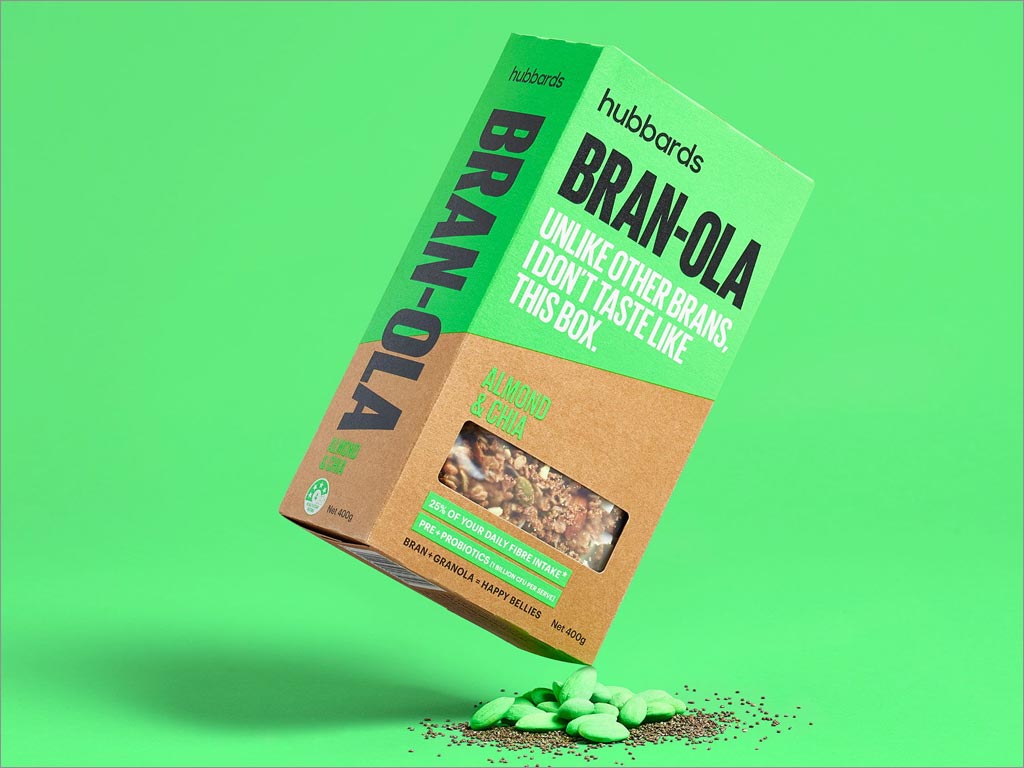 Hubbards麩皮早餐食品包裝設(shè)計之實(shí)物照片