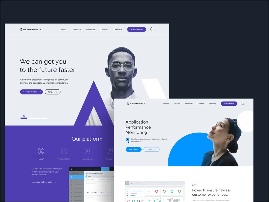 AppDynamics軟件公司品牌形象vi設(shè)計(jì)之網(wǎng)站頁(yè)面設(shè)計(jì)