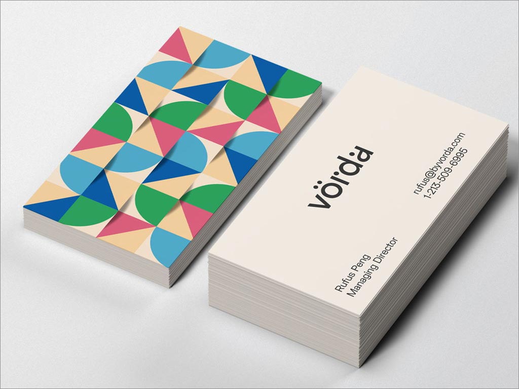 美國Vorda健康及護(hù)膚品名片設(shè)計