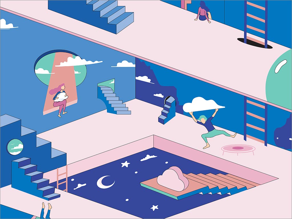 卡塔爾Cloud＆Co.品牌形象之插圖設(shè)計