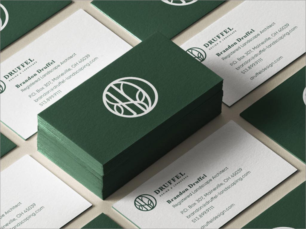 美國(guó)Druffel景觀(guān)設(shè)計(jì)服務(wù)公司品牌形象名片設(shè)計(jì)