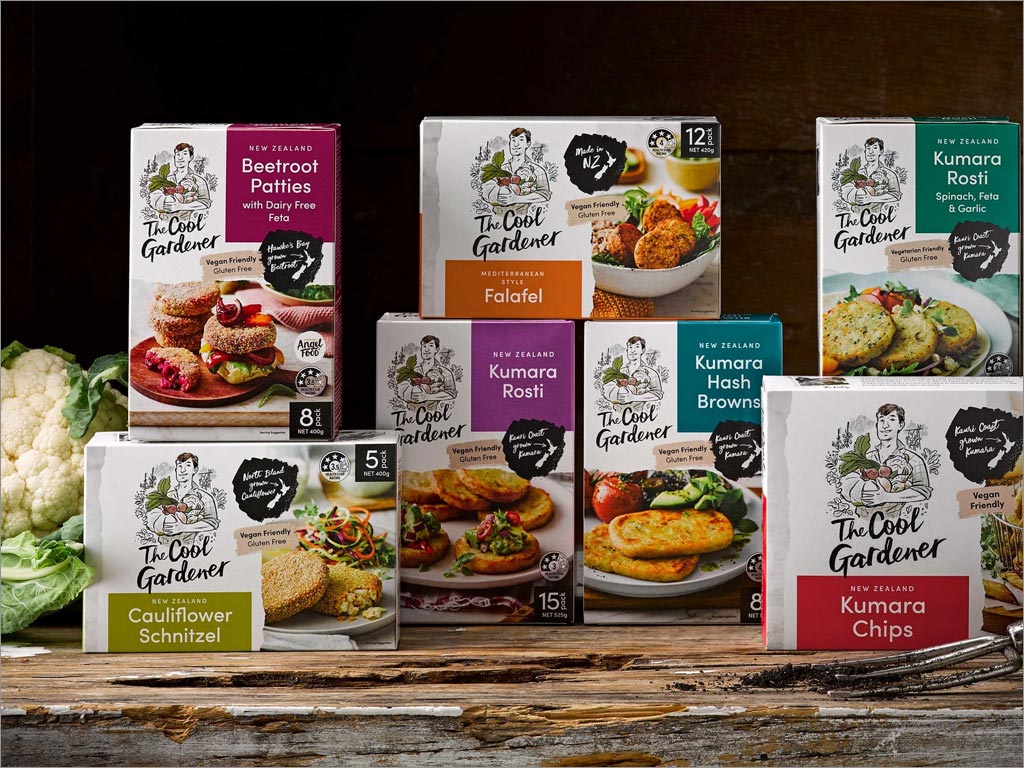 新西蘭The Cool Gardener系列速凍方便食品包裝設(shè)計