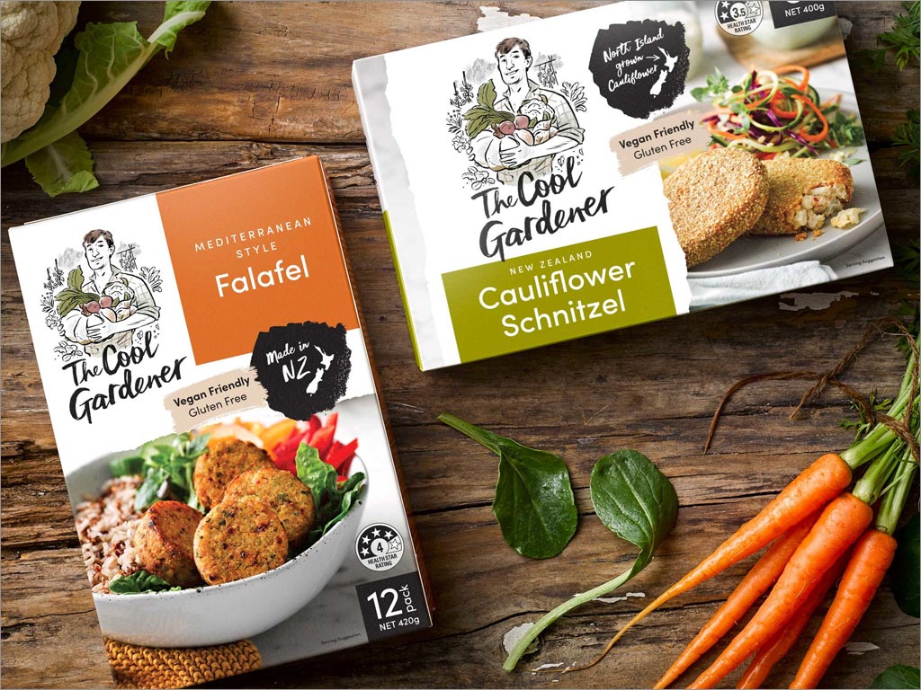 新西蘭The Cool Gardener速凍方便食品之蔬菜甜餅包裝設(shè)計