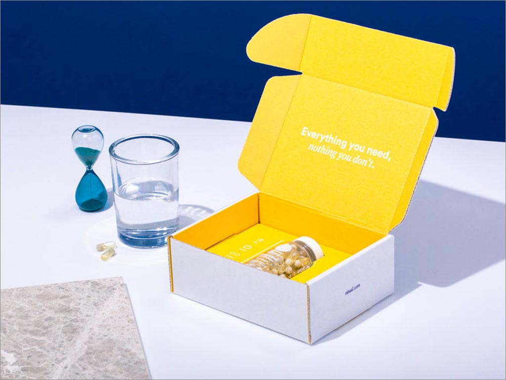 具有透明外觀的美國Ritual保健補(bǔ)品包裝設(shè)計(jì)之開盒效果