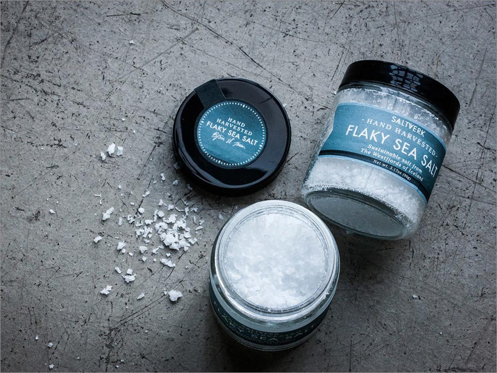 冰島SALTVERK食用鹽瓶貼包裝設(shè)計
