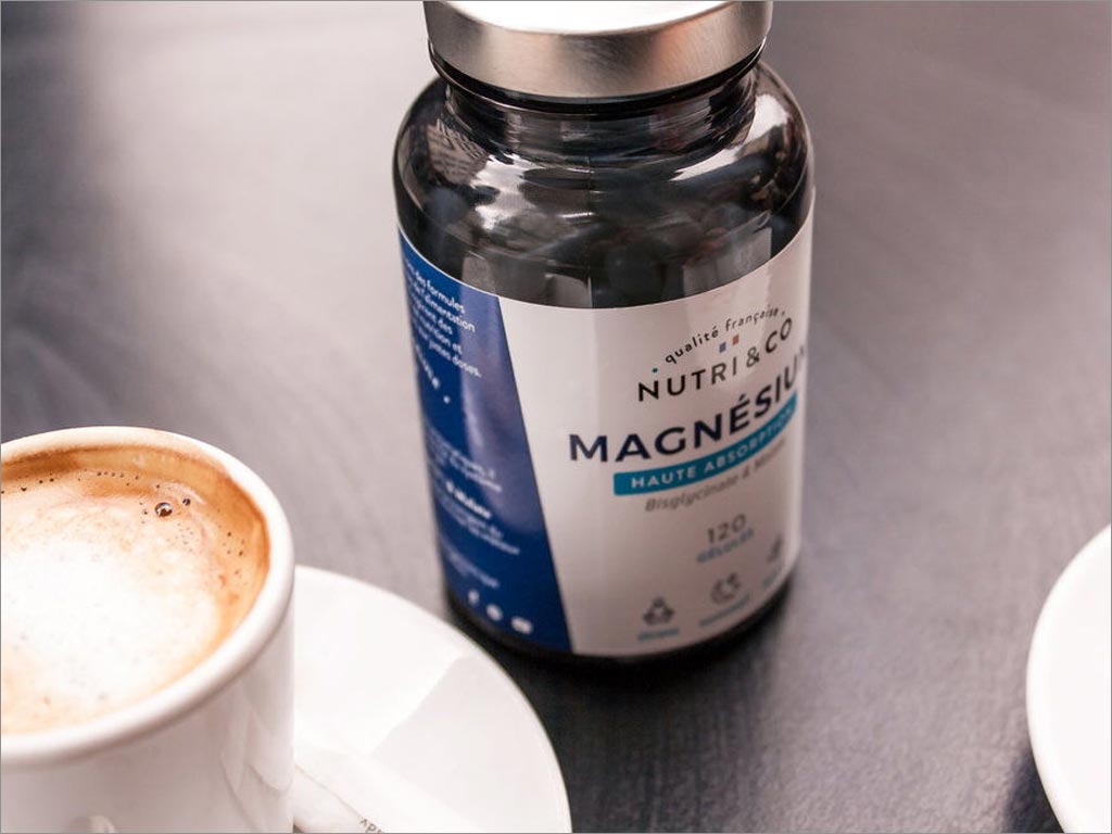 簡潔有效的法國Nutri＆Co保健食品補(bǔ)充劑瓶簽包裝設(shè)計