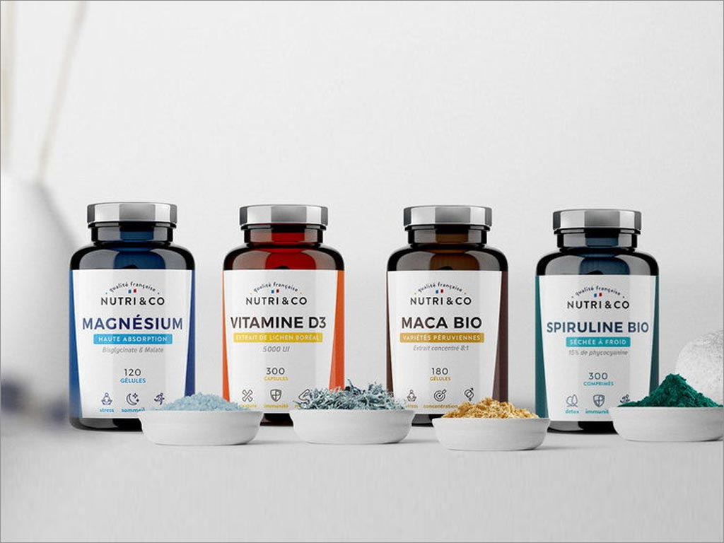 簡潔有效的法國Nutri＆Co保健食品補(bǔ)充劑包裝設(shè)計