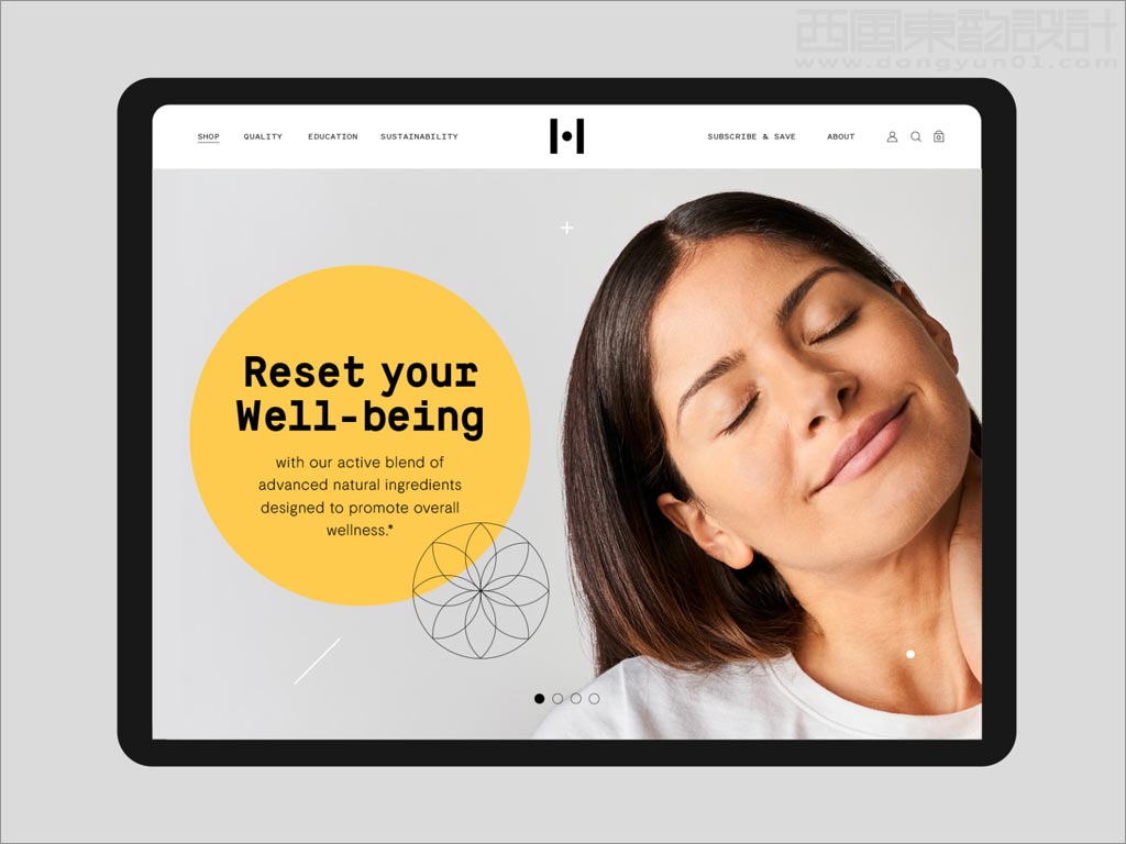 科學(xué)與自然完美融合的Healist保健品網(wǎng)站首頁設(shè)計(jì)