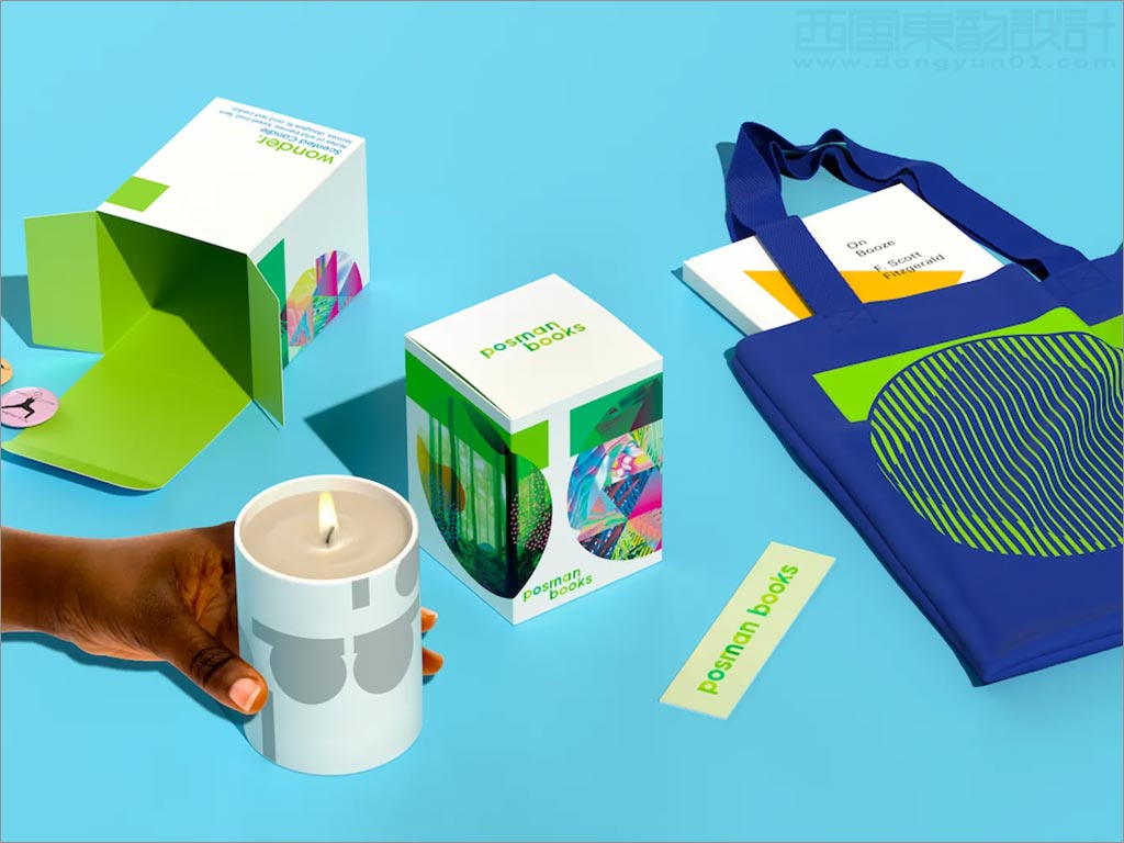 美國(guó)Posman書店圖書品牌形象設(shè)計(jì)之蠟燭包裝盒設(shè)計(jì)