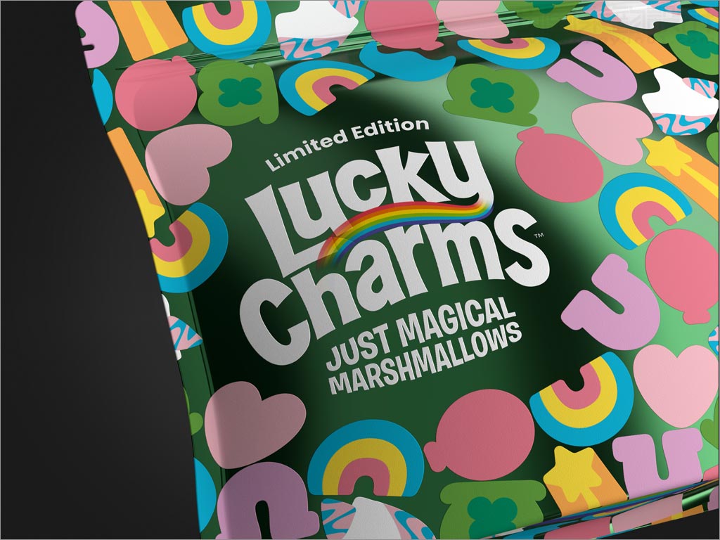 美國Lucky Charms Just Magical棉花糖包裝設(shè)計(jì)之局部細(xì)節(jié)展示