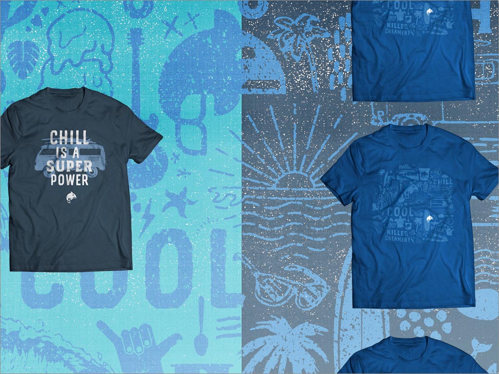 Killer Creamery無糖冰激凌體恤衫設(shè)計(jì)