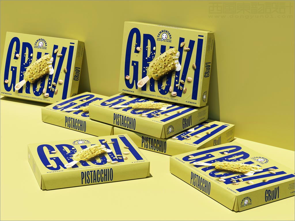 意大利Gruvi開(kāi)心果雪糕外盒與內(nèi)袋包裝設(shè)計(jì)