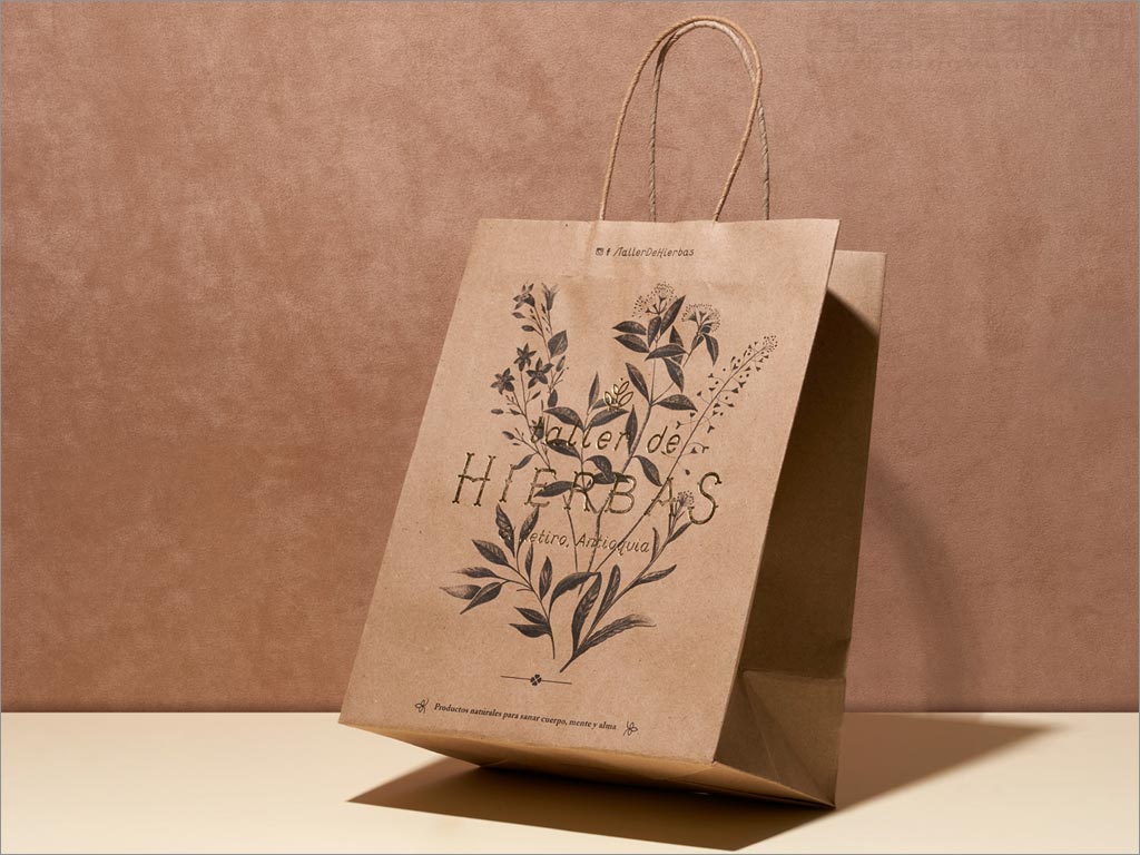 美國(guó)Taller de Hierbas護(hù)膚和健康產(chǎn)品手提袋設(shè)計(jì)