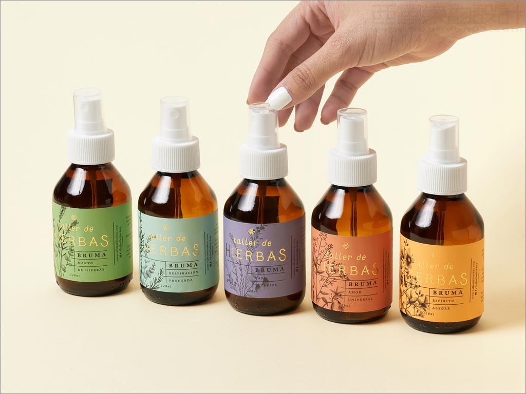 美國(guó)Taller de Hierbas護(hù)膚和健康產(chǎn)品標(biāo)簽包裝設(shè)計(jì)