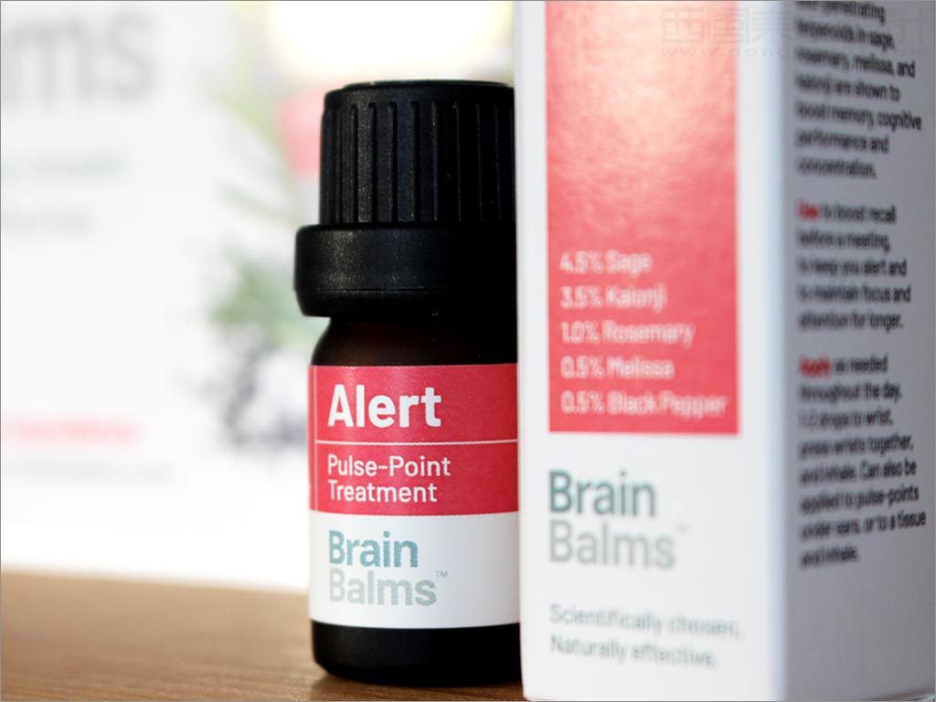 英國(guó)BrainBalms精油包裝設(shè)計(jì)之局部特寫(xiě)