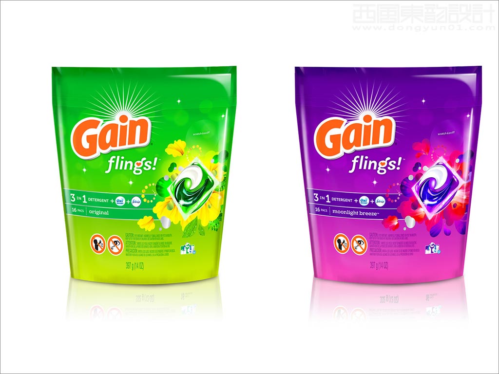 美國Gain洗衣凝珠日化用品包裝設(shè)計