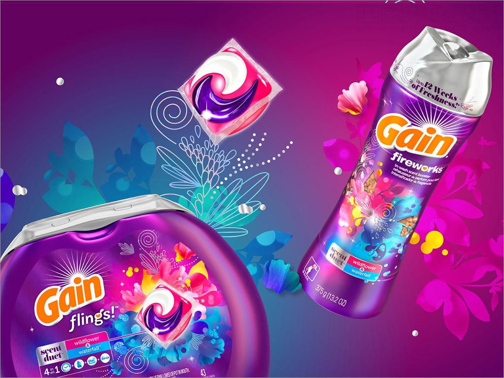 美國Gain洗衣凝珠日化用品包裝設(shè)計