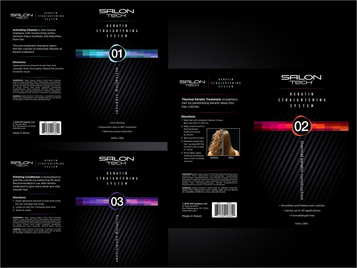 美國Salon Tech美容美發(fā)產(chǎn)品包裝設(shè)計(jì)展開圖