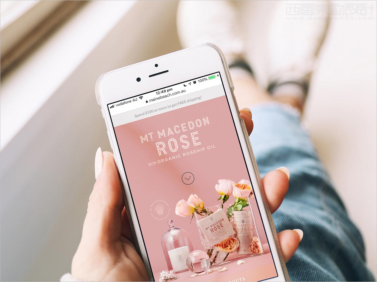 澳大利亞Mt.Macedon玫瑰護膚品移動端網(wǎng)站設(shè)計