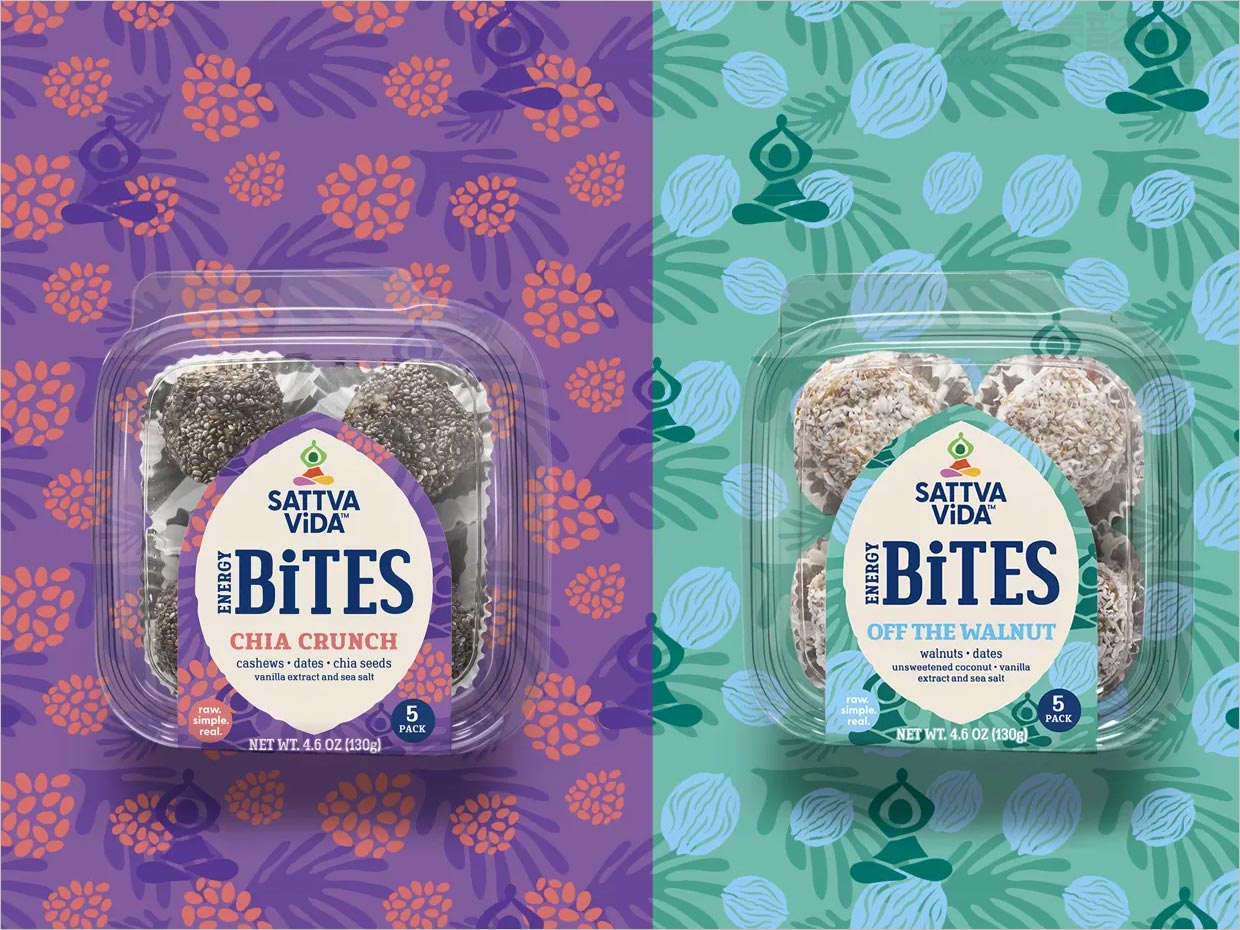 美國Sattva Vida素食小吃包裝設(shè)計