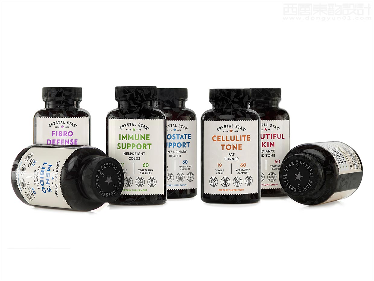 美國Crystal Star營養(yǎng)補(bǔ)品保健品包裝設(shè)計(jì)