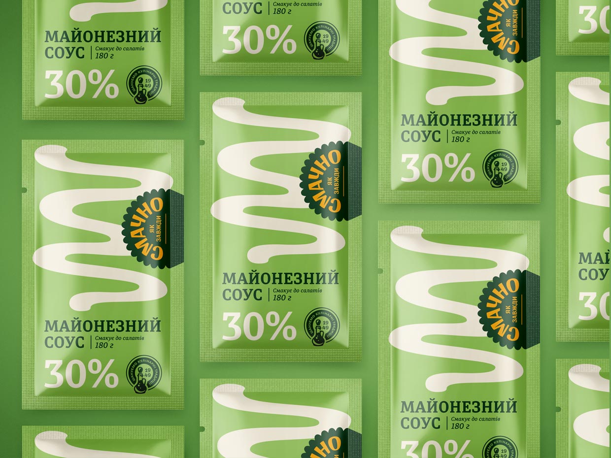 烏克蘭Olkom蛋黃醬調(diào)味食品內(nèi)袋包裝設計