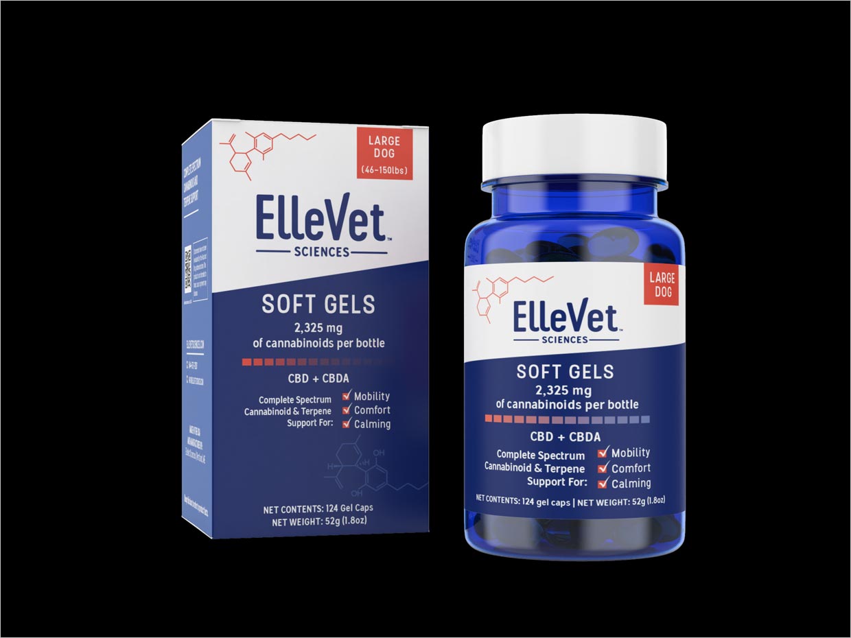 美國ElleVet Sciences寵物貓狗藥品包裝設計