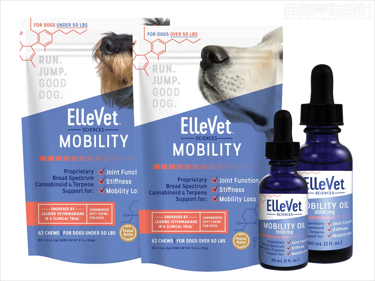 美國ElleVet Sciences寵物貓狗保健品包裝設計