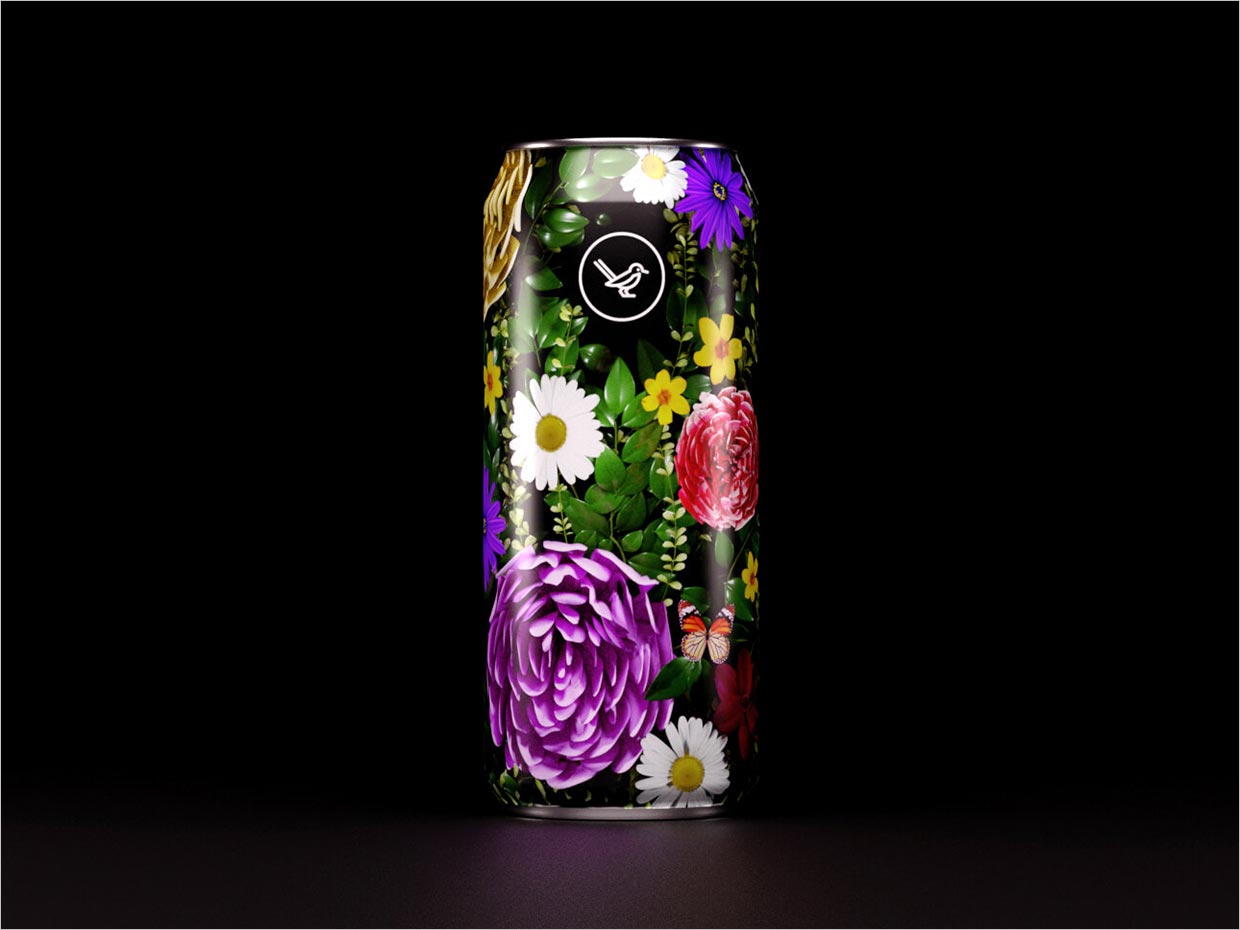 展示花藝的韓國Bring Spring精釀啤酒包裝設(shè)計(jì)