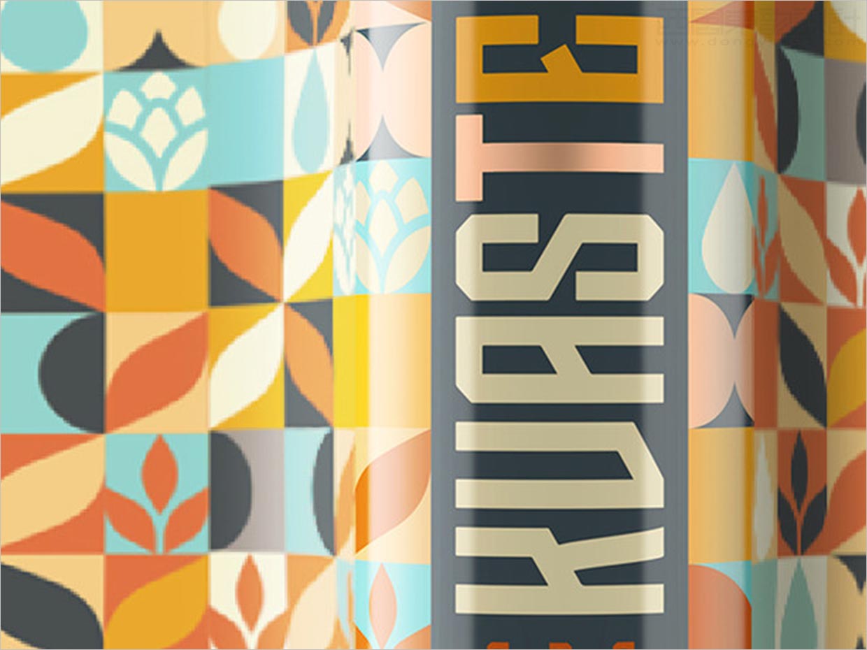 以現(xiàn)代方式創(chuàng)作的Kvaster傳統(tǒng)發(fā)酵飲料包裝設計之局部細節(jié)展示