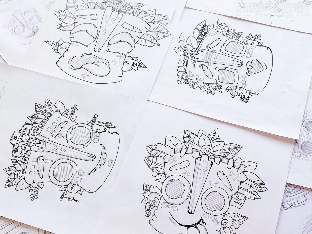 亞美尼亞Apache兒童薯?xiàng)l薯片休閑食品包裝設(shè)計(jì)之手繪草圖