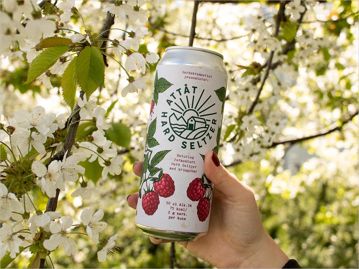 挪威Gardsbrenneriet水果蘇打水飲料包裝設(shè)計之實(shí)物照片