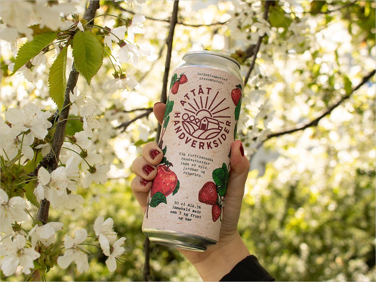 挪威Gardsbrenneriet水果蘇打水飲料包裝設(shè)計之實(shí)物照片