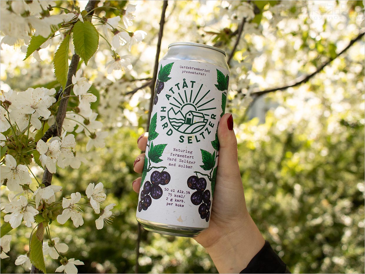 挪威Gardsbrenneriet水果蘇打水飲料包裝設(shè)計之實(shí)物照片