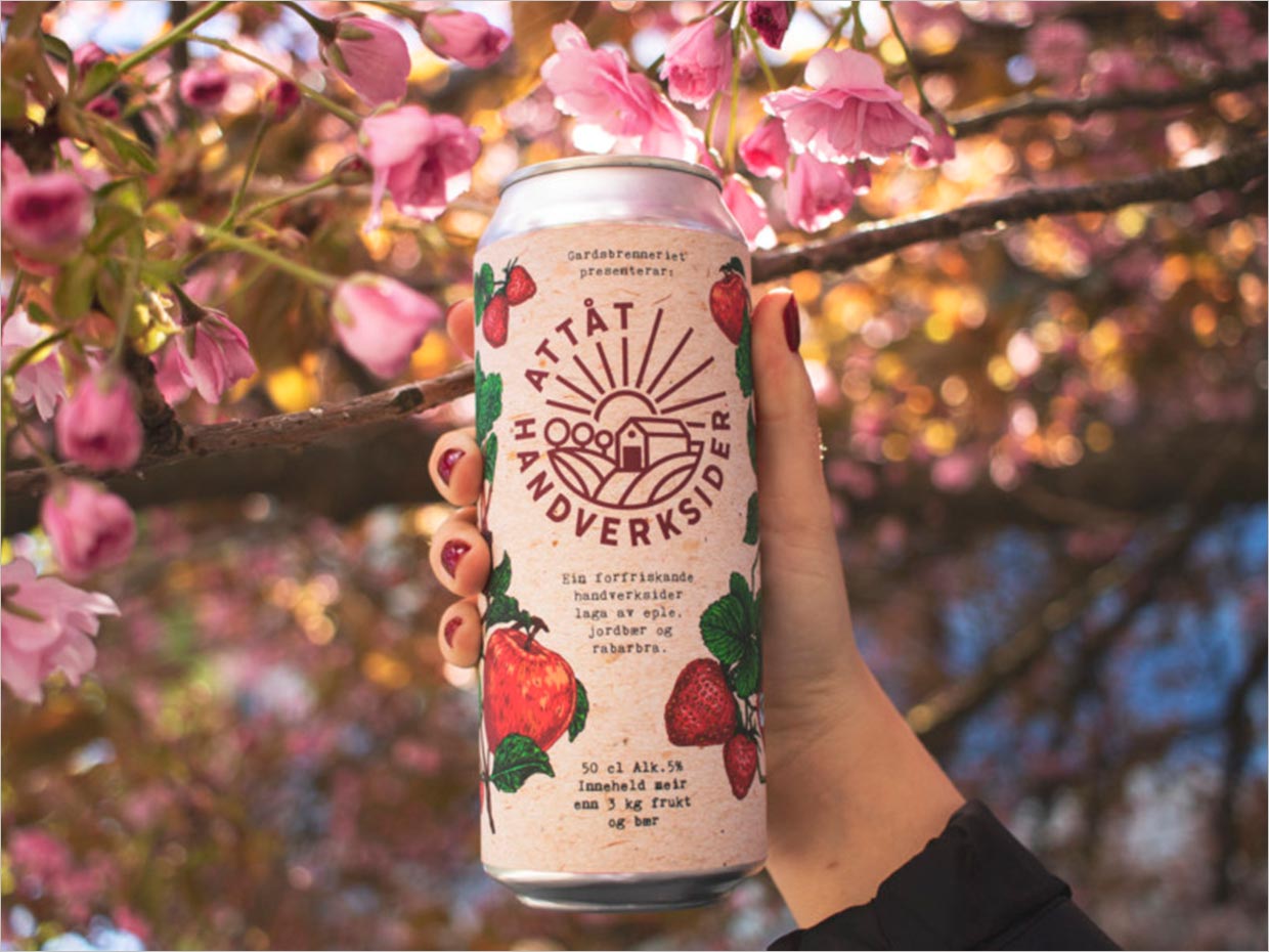 挪威Gardsbrenneriet水果蘇打水飲料包裝設(shè)計之實(shí)物照片