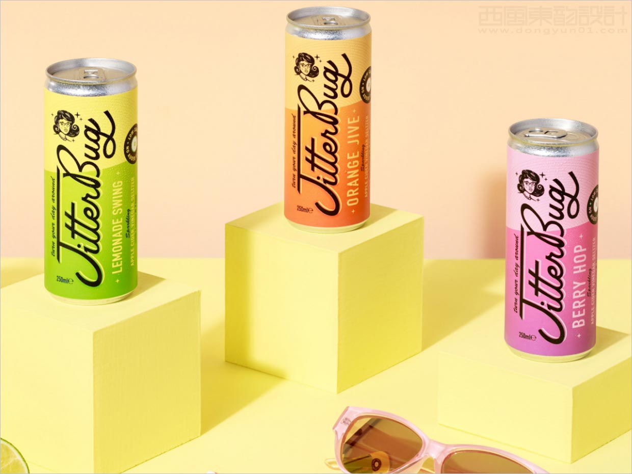 美國Jitterbug氣泡蘋果醋飲料包裝設(shè)計