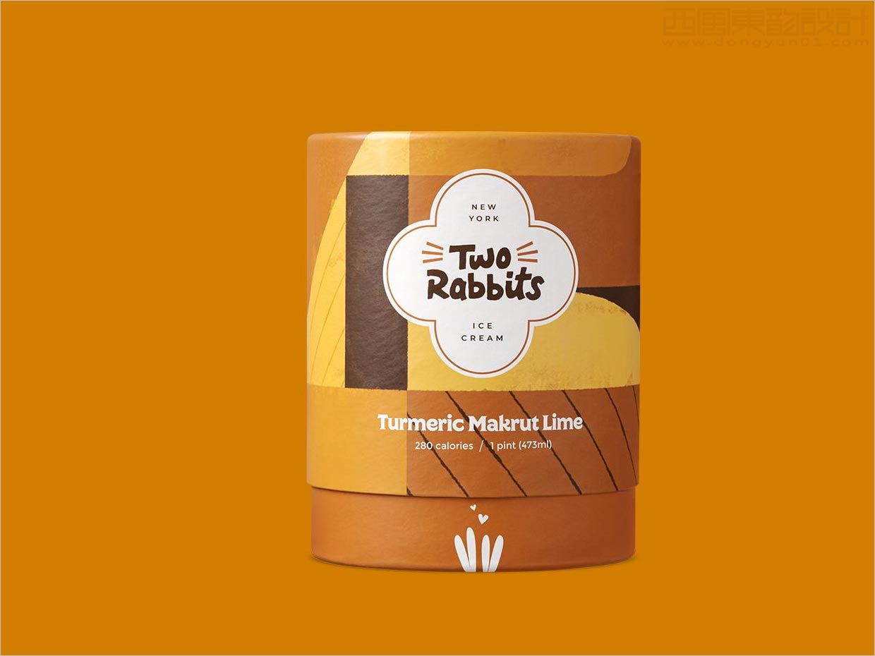 稍縱即逝的快樂，用兩只兔子冰淇淋包裝設計